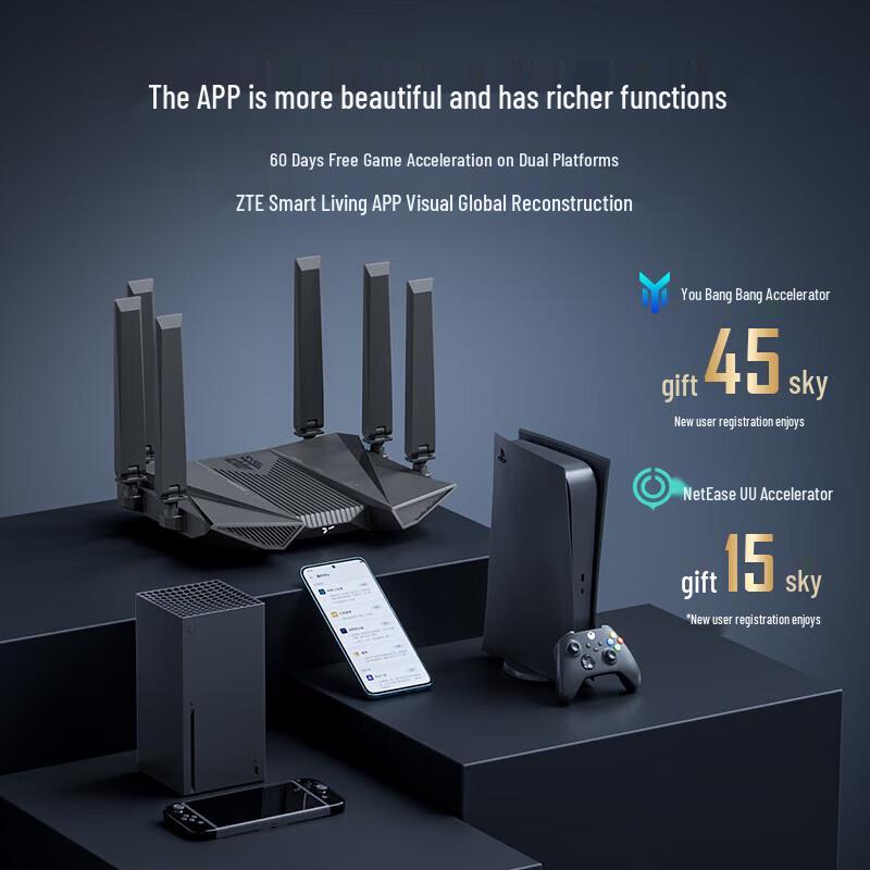 ZTE WenTian BE6800Pro+ Wi-Fi 7 Drahtloser Router (CN-Version)