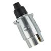 7 Pin Trailer Plug Aluminium Alloy 12V Electrical Caravan Wiring Connector Towing Bar Socket Adapter Car Truck RV Accessories