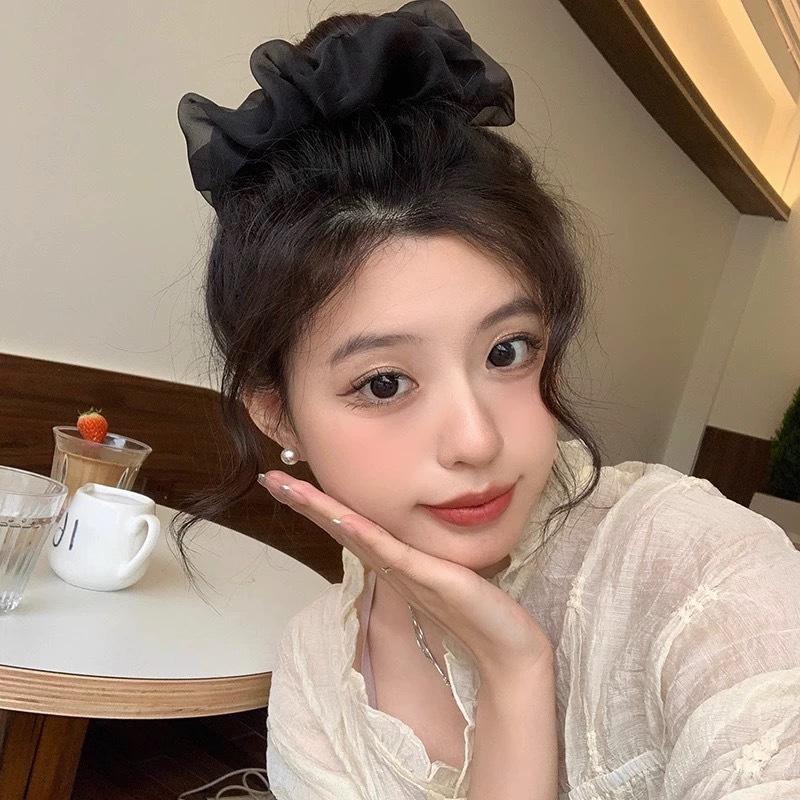 Weiche Romantische Haargummis für Damen Einzigartige Rüsche Elegant Organza Chiffon Elastische Haarbänder Charme Schönheit Mädchen Haarschmuck