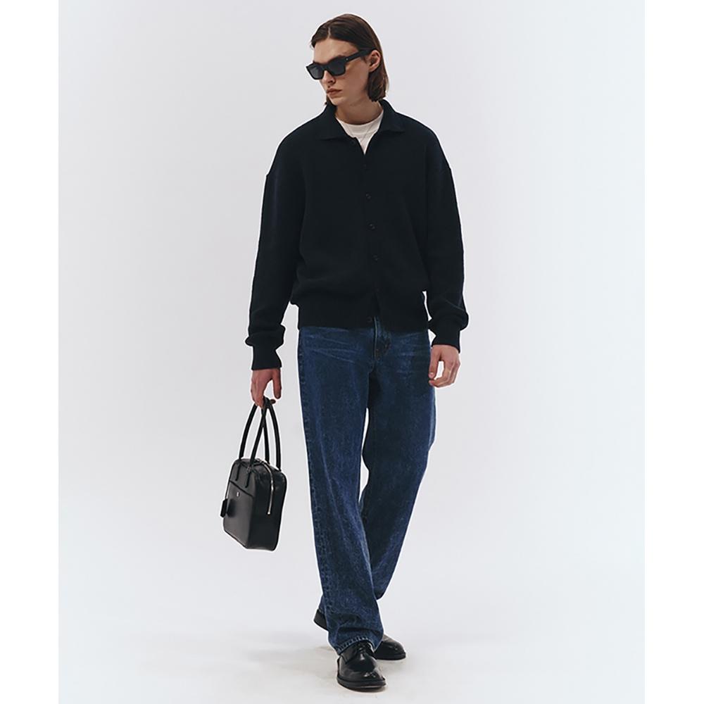 

DUNST UNISEX OPEN COLLAR KNIT CARDIGAN FRENCH NAVYMUDSW3A105N2