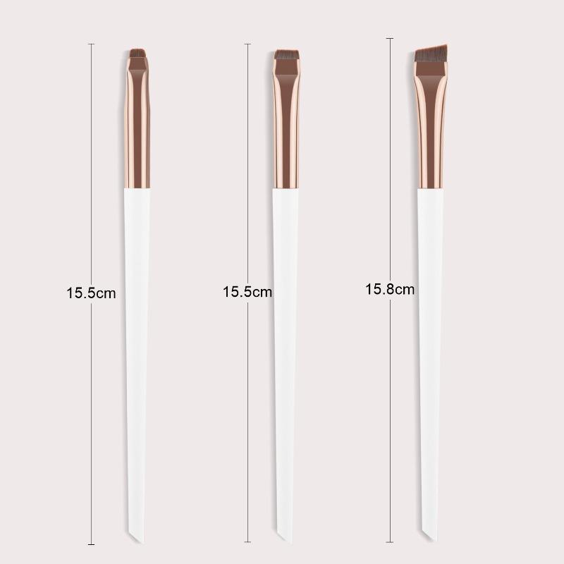 

3pcs Makeup Brush Set,Blade Eyeliner Brush Fine Oblique Head Eyebrow Brush Outline Eyeliner Ultra-thin Eye Shadow Brush Makeup B белый