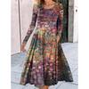 QICED Fashion Autumn Winter Long Sleeve O-Neck Casual Dresses