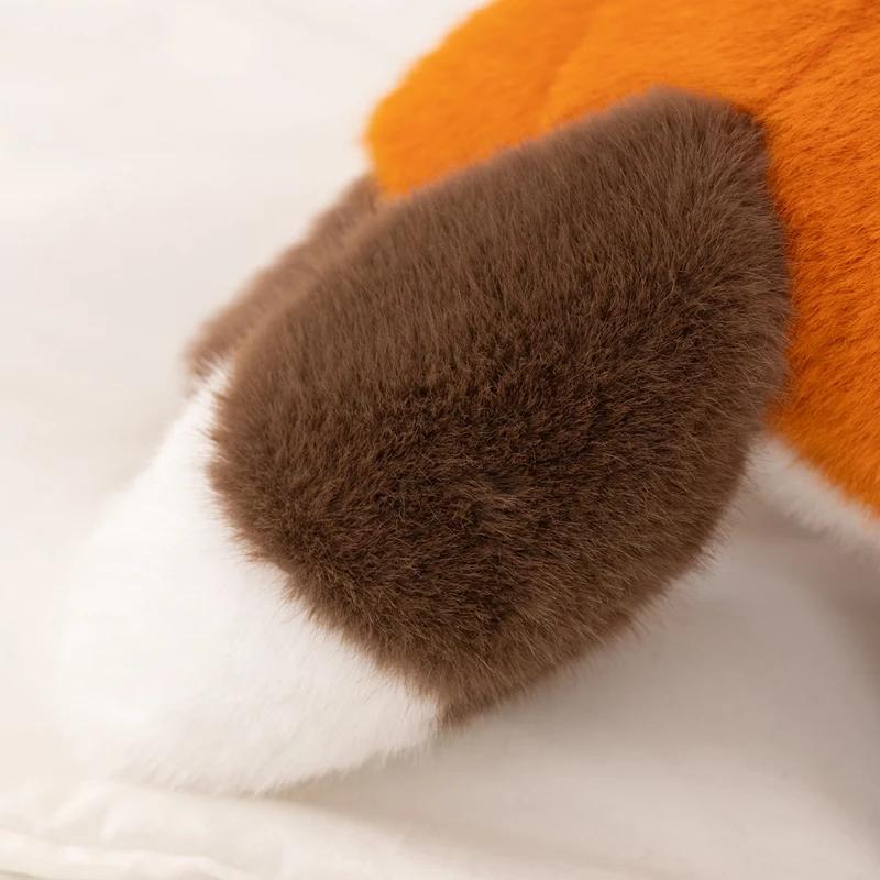 Süßes liegendes rotes Fuchstier Stofftier Weiches flauschiges Fuchs-Plüschtier Beruhigende Puppe Kuscheltier Sofa Bett Heimdekoration