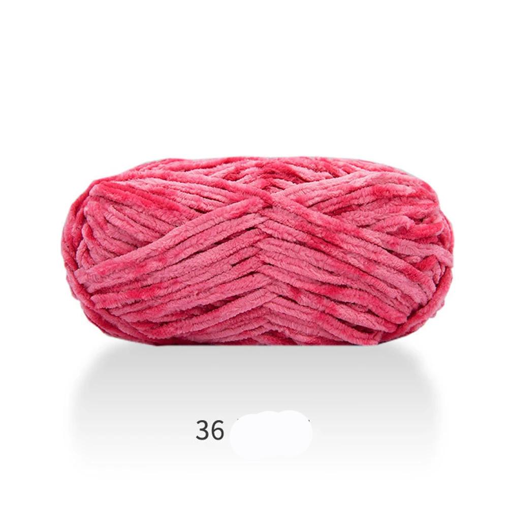 100g Chenille Colored Warm Plush Coarse Yarn Handmade Woven Yarn DIY Carpet Bag Doll Sweater Thread