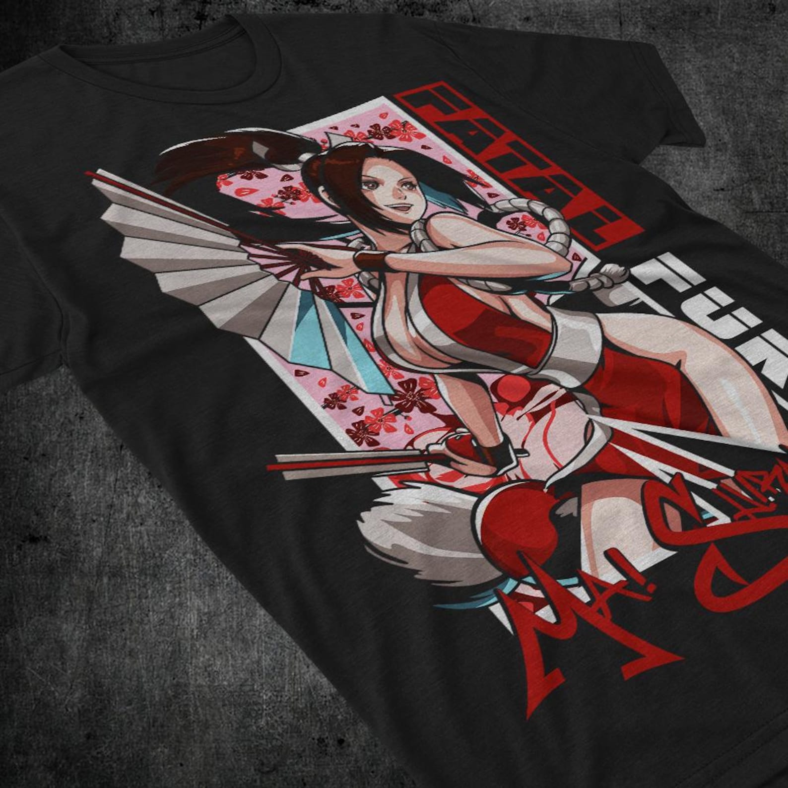 Unisex Fatal Fury KOF Mai Fire Style Gaming T shirt, Retro Anime Waifu Shirt 3XL