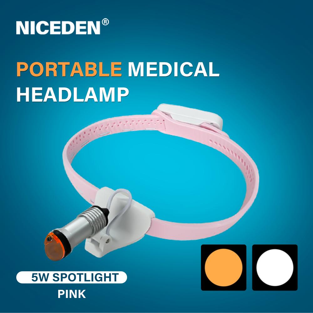 Medizinischer 5W LED Hochhelligkeits-Stirnscheinwerfer Chirurgisch Dental Tragbar Stirnlampe Kabellos für Zahnarzt HNO Arzt