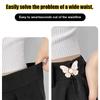 Women's Adjustable Butterfly Brooch Waist Clip Collar Pin Slimming Effect for Party Office and Street Style