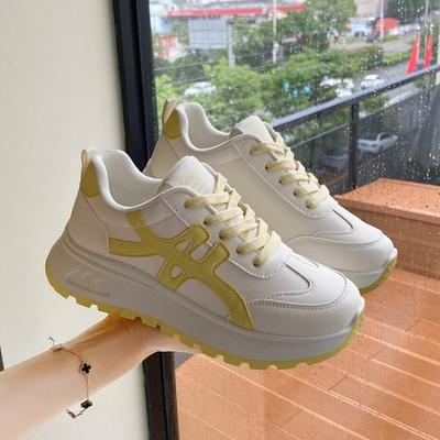College-Stil Gummisohle Laufschuhe Damen Neue Streetwear Vielseitige Kleine Weiße Schuhe Studenten Plateau Sportschuhe
