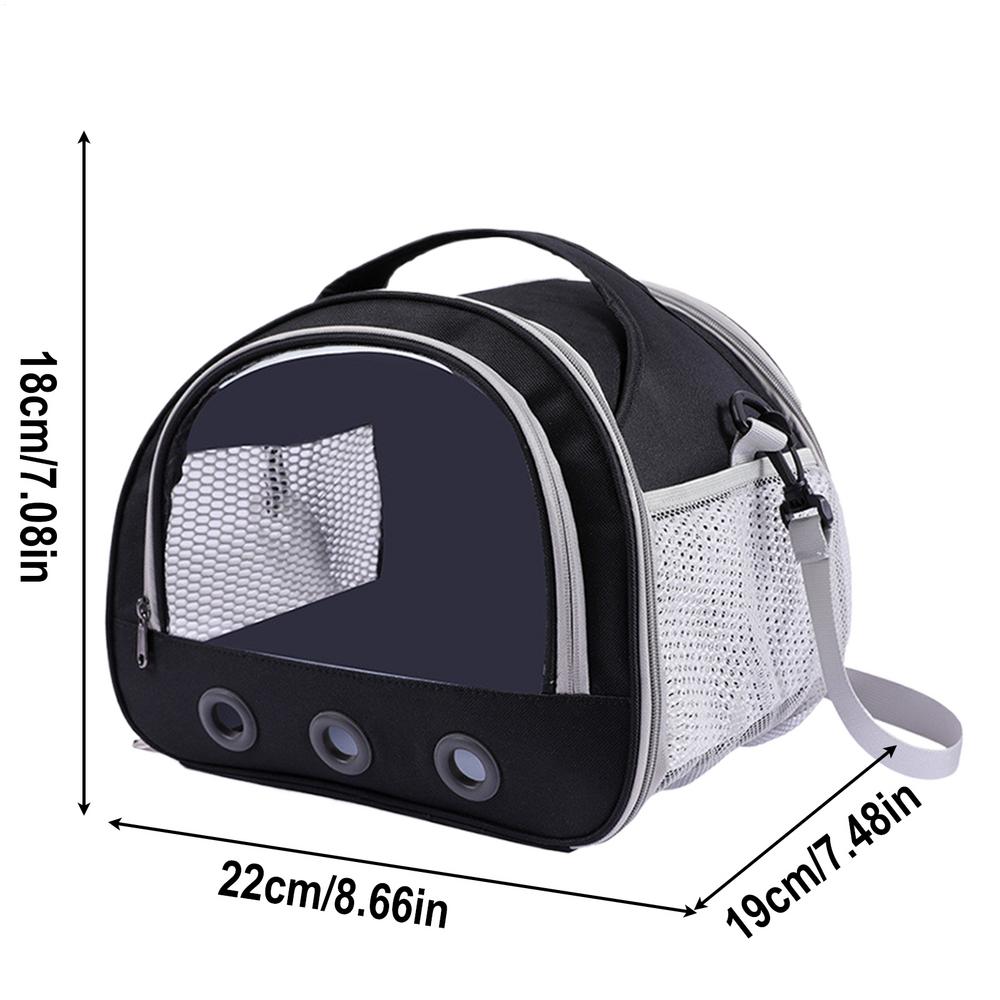 Small Animal Travel Carrier Bag with Harness Leash Set for reptile Portable Clear Window Hamster Transport Cage Outdoor Used