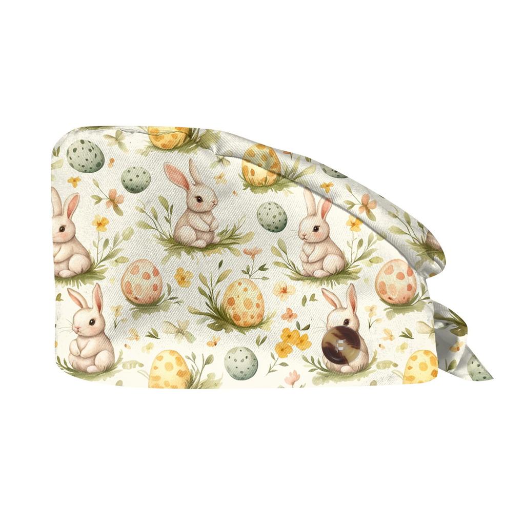 Fashion Easter Print Work Hat Casual Wash Hat Bag Cap