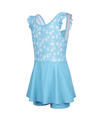 Lenomasuyeongbog Girls' Rabbit Ribbon U-Back One-Piece Swimsuit Sky Blue Rn-Gs2G502-Sb