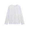 Minimalist Fashion Base Layer Women's Autumn Long-Sleeve Pure Cotton Straight-Shoulder T-Shirt Men's Crew Neck Solid Color Basic Couple's Sweatshirt