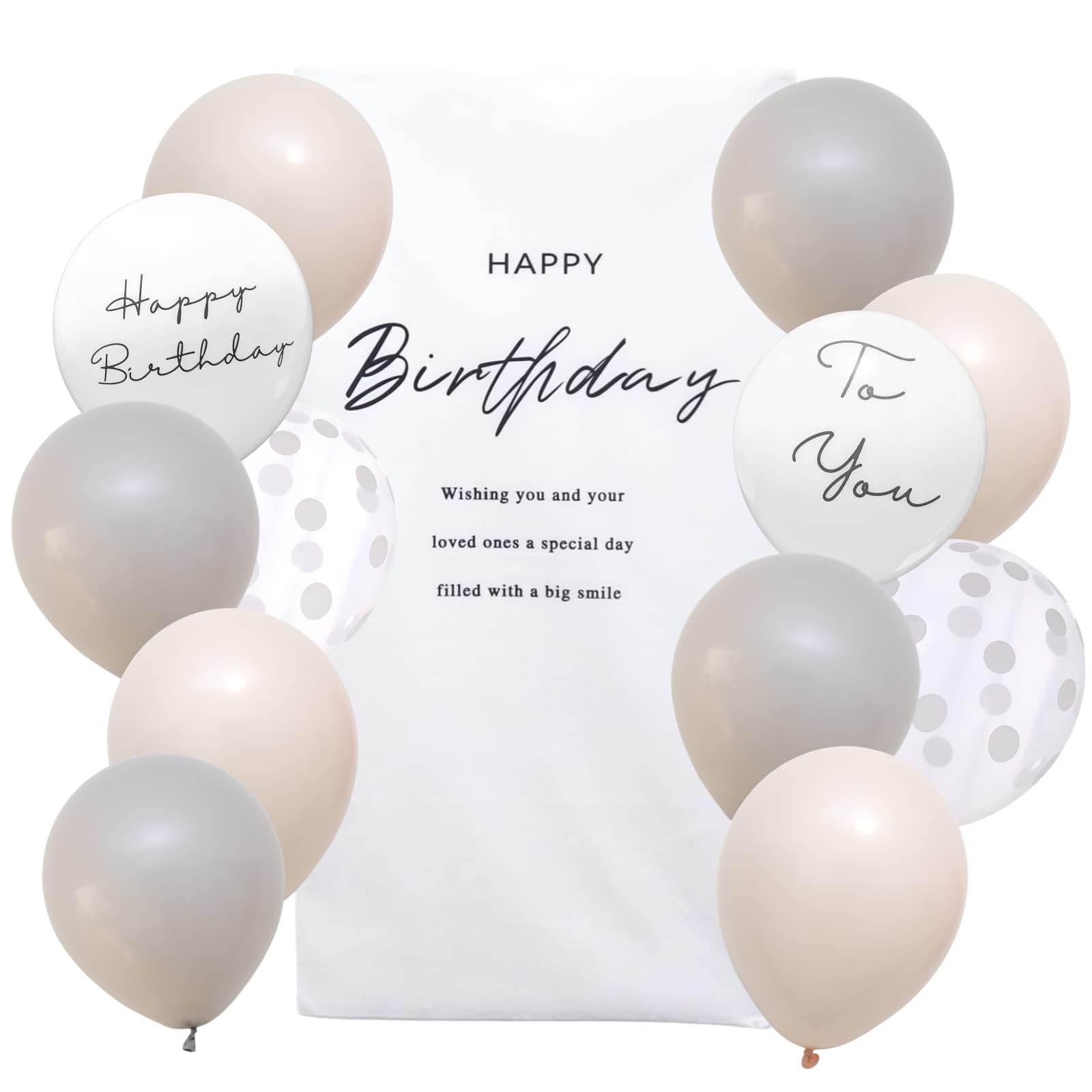 

Гобелен La Kissa для украшения на день рождения с воздушными шарами для мальчиков и приглушенными цветами для 1-го, 2-го и 3-го дня рождения девочек, (День рождения, Грейдж)