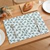 Retro Floral Placemat Cotton Linen Round Rectangular Placemat Heat Insulation Table Mat for Home Farmhouse Dining Table Protection Decoration