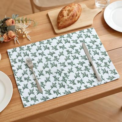 Jogo Americano Floral Retrô Algodão Linho Redondo Retangular Isolamento Térmico Tapete de Mesa para Casa Fazenda Proteção Decoração de Mesa de Jantar