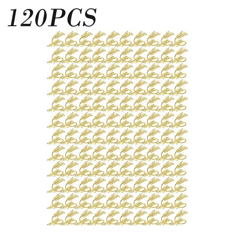 Elegant Gold Leaf Napkin Rings Fall Thanksgiving Table Decor Autumn Wedding Christmas Dining Setting Holiday Napkin Holders