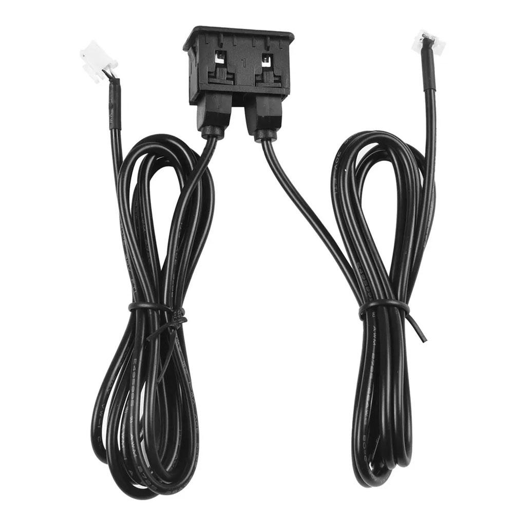 4 6 Pin Dual USB Dashboard Mount Panel Extension Shielded Truck Motorcycle Cable Head Car Player Unit Adapter Android Radio A3S9