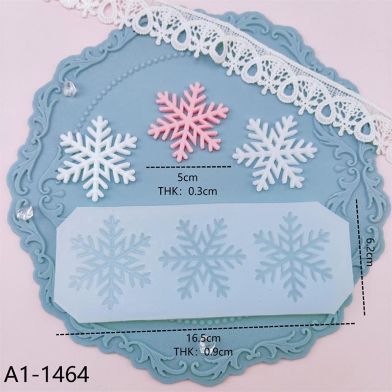 Snowflake Silicone Mold For Chocolate Baking Christmas Cake Decoration Reusable Food Safe Nonstick Design Mould