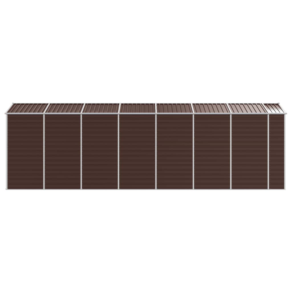 Garden Shed Brown 191 x 640 x 198 cm Galvanized Steel