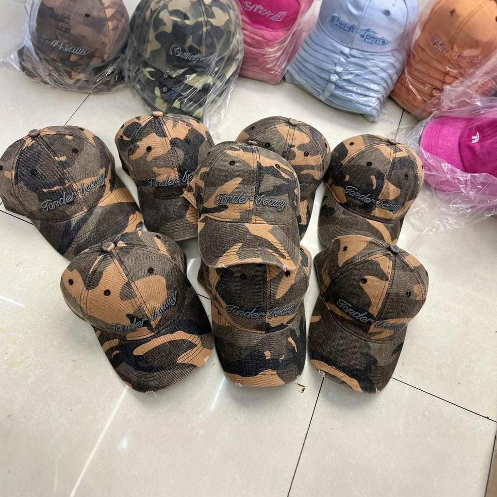 Fashion Hat Couple New Alphabet Camouflage Cap Children's Outdoor Sunscreen Visor Baseball Cap Men's Street Sports Trendy Cap