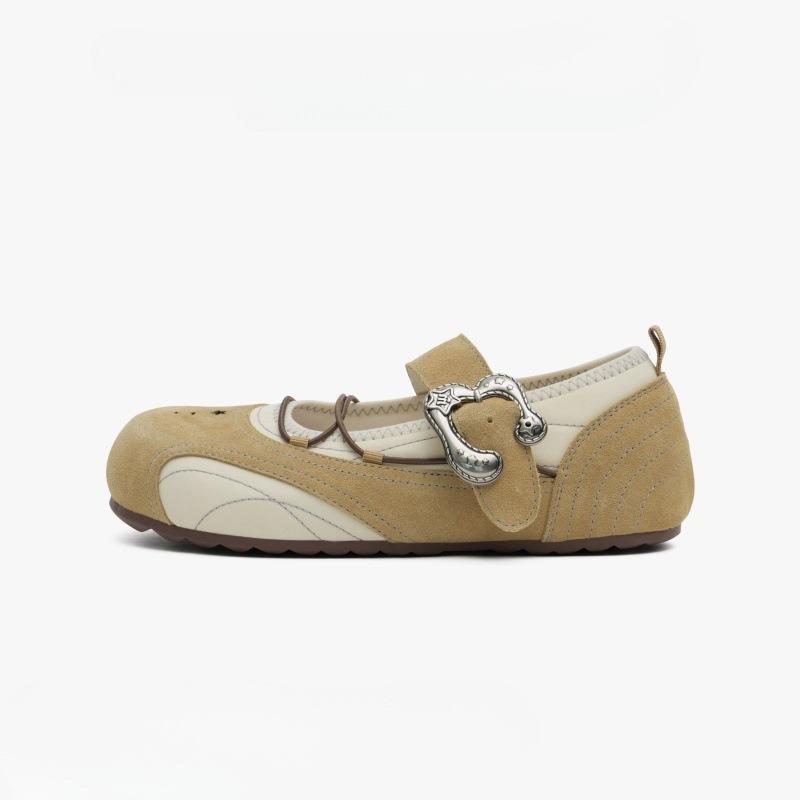 

[Фанфна] Внутренние увеличивающие рост полусапоги, уличные ленивые туфли Мэри Джейн, пуанты из замши 35 хаки