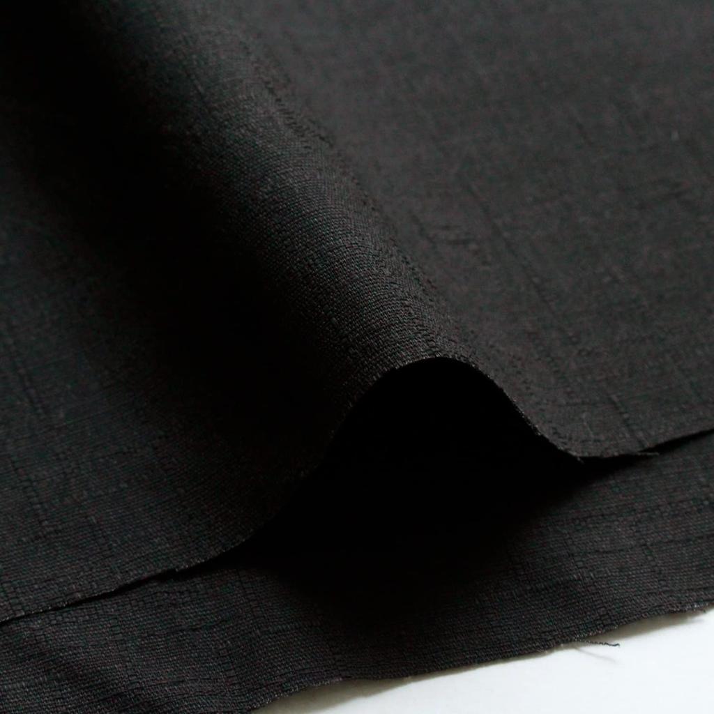 Nippon Chuko Tsumugi Dobby Black Width 110cm 3m Cut Approx. AD8150-300-3M