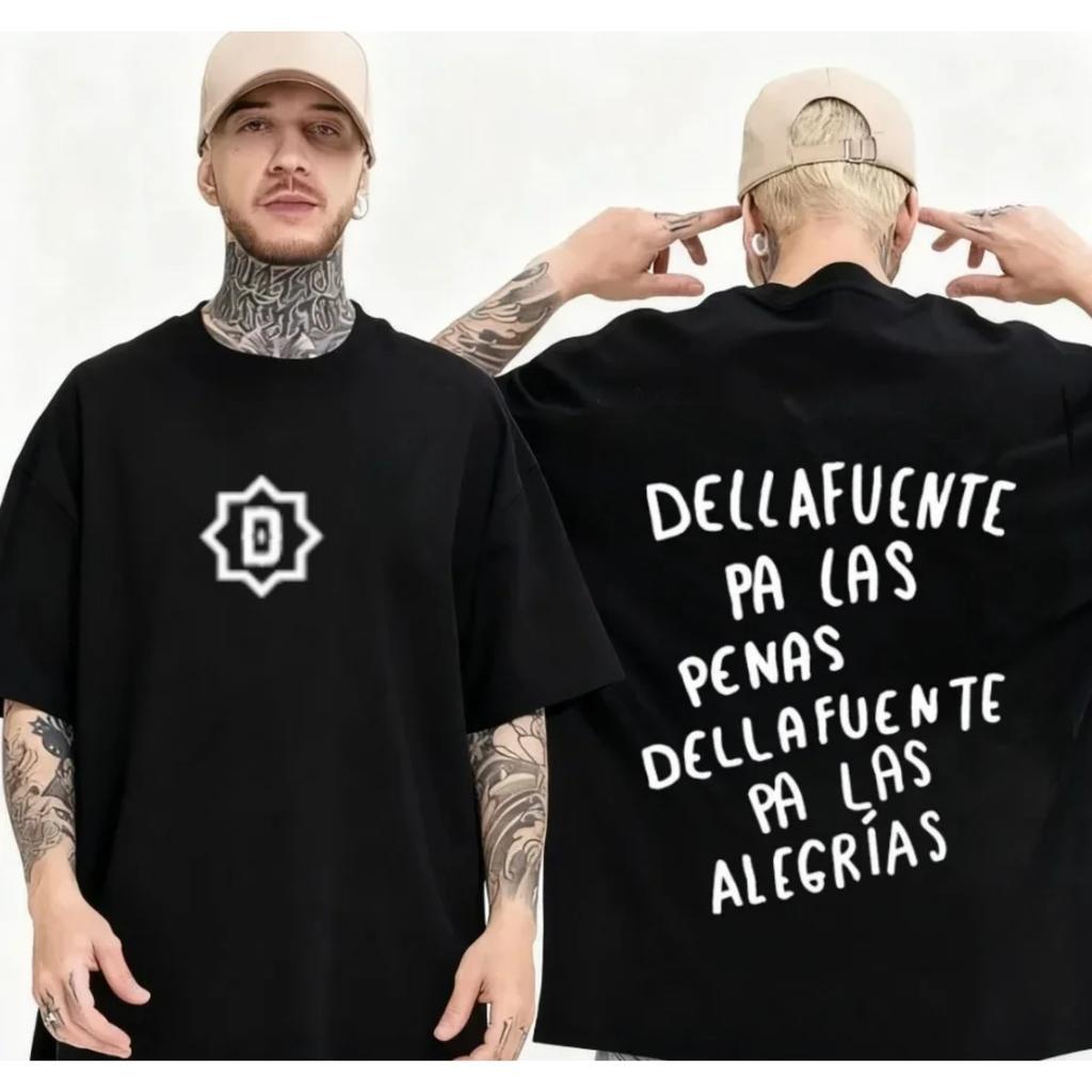 Rapper Dellafuente Pa Las Penas Dellafuente Pa Las Alegrías T Shirts Men Women Vintage Casual High Quality Cotton Unseix T-shirt