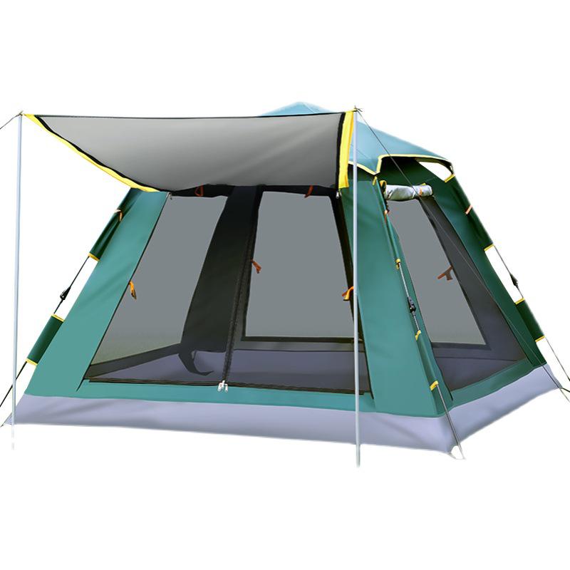 Thickened Automatic Folding Tent: Portable, Quick-Open, Rain & UV Protection for Camping & Beach.