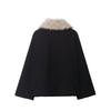 New temperament faux fur effect neckline jacket 7522241