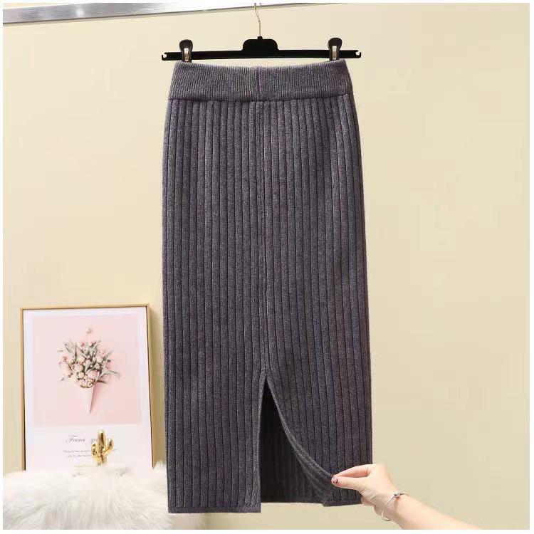 Dámská vlněná pouzdrová sukně s vysokým pasem - Kolekce podzim/zima 2023