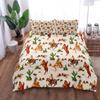 18Bc Retro Hunting Bed Linen Set King Queen Double Full Twin Single Size Duvet Cover Set