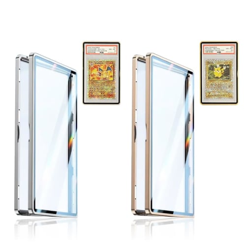 IBcaravan Magnetic Loader Case for PSA Approval, UV Protection, Aluminum Alloy, Gold and Silver, Set of 2 for PSA