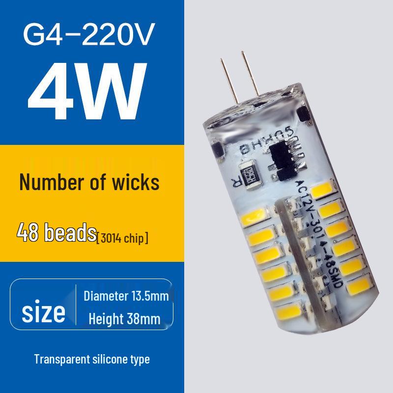 G4 12V LED High Brightness Small Bulb - Low Voltage Crystal Vanity Light