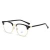 Pochromic Anti-blue Light Glasses Men Fashion Rectangle Semi Rimless Eyewear For Women Office Computer Goggle
