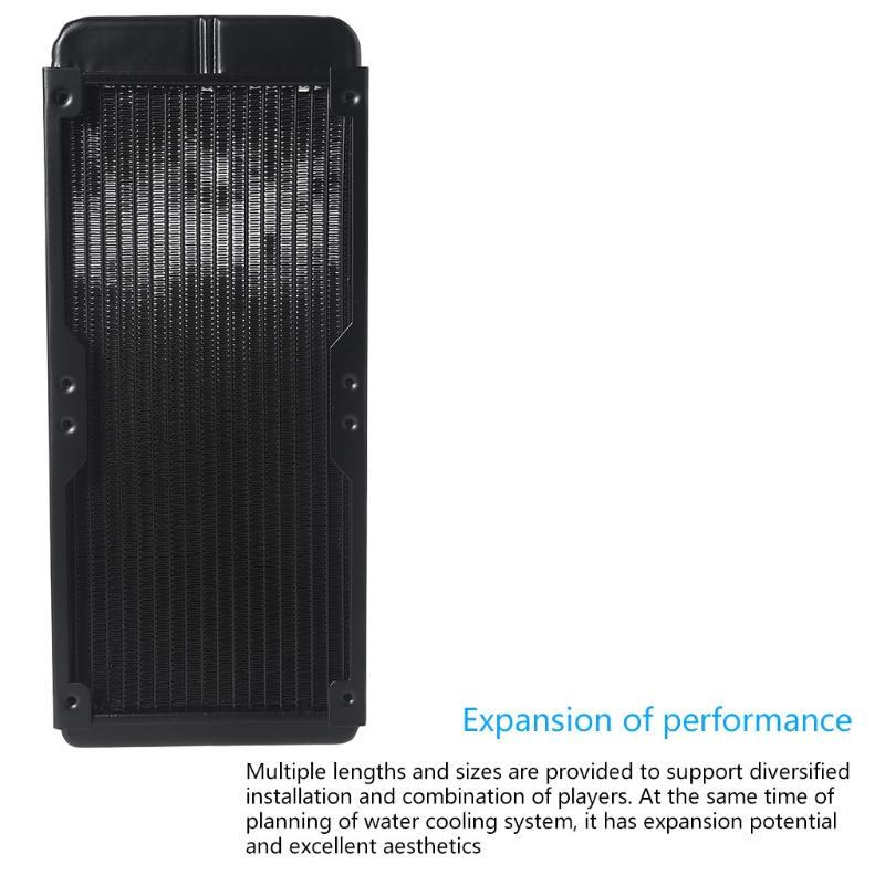Water Cooling Computer Radiator 18 Pipe Aluminum Heat Exchanger Liquid Cooling Heat Sink for CPU PC Water Cool System