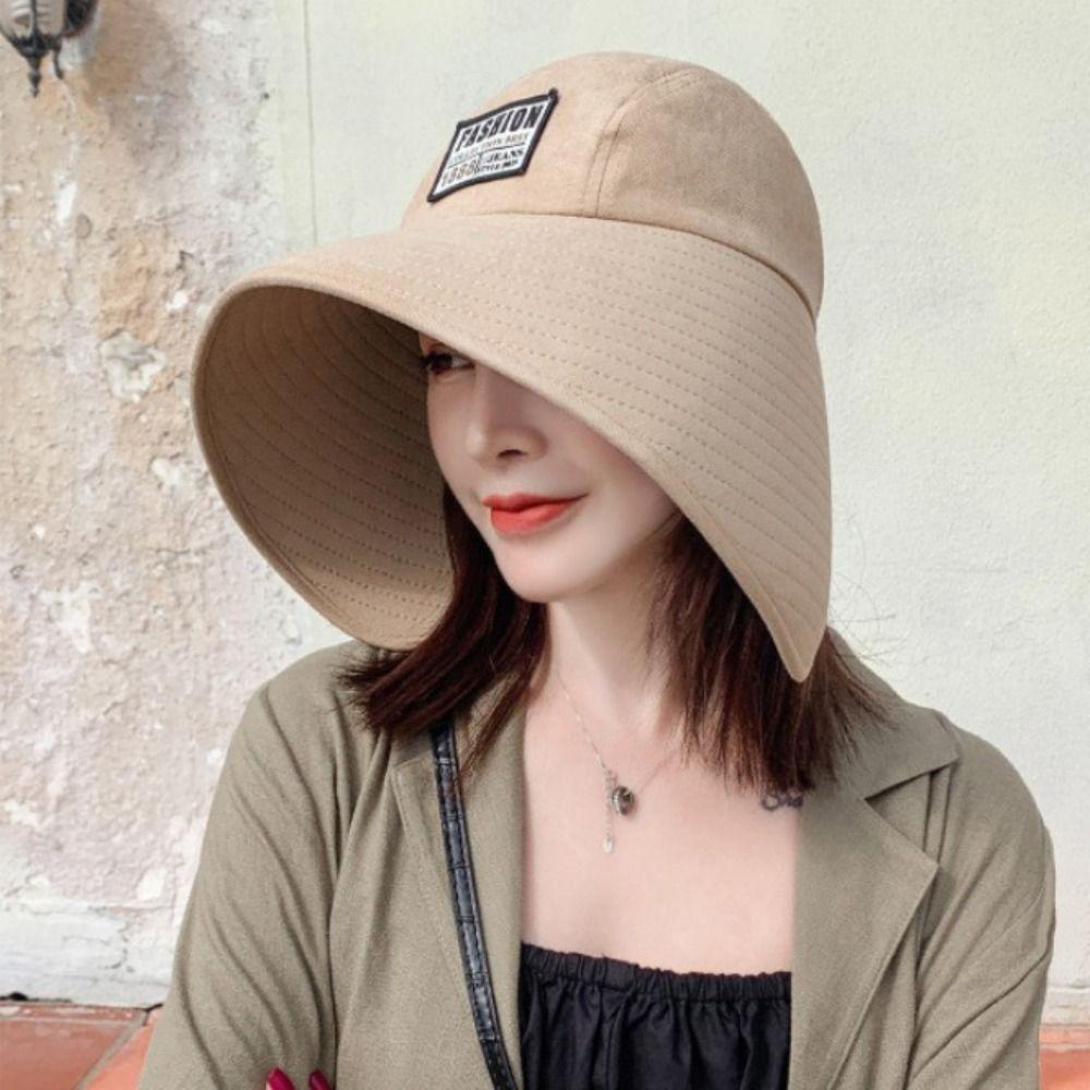 UV Protection Women Hat Fashionable Visor Big Brim Summer Hats Outdoors Sun Protection Breathable Sun Protection Caps