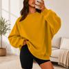 Women's Color Crewneck Sweatshirt Loose Fit Casual Pullover for Everyday Wear