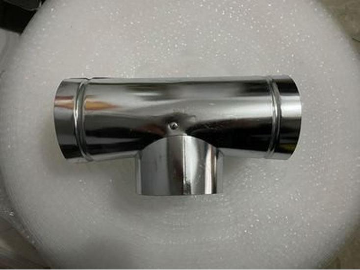 Galvanized Iron Wood Stove Chimney Ventilation Pipe - 3-Way for Kitchen and Fireplace