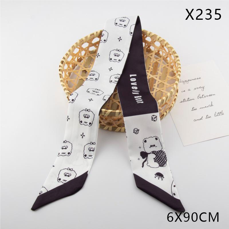 Versatile Vintage Silk Scarf: Hair Tie, Headband, Bag Accessory