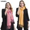 Women's Scarf Pashmina Shawls and Wraps for Evening Dresses Travel Office Winter Wedding Cashmere Feel Large Scarves