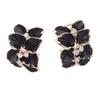 Eleganckie kobiety Gardenia Flower Rhinestone Ear Stud Kolczyki Biżuteria Prezenty