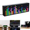 LED Music Spectrum Display RGB Colorful 1624 Segment Rhythm Light Level Voice Sensor Clock Display 384 LEDs 20 Dynamic