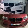 Pulleco 2pc Racing Grill Gloss Black Car Front Bumper Grilles For BMW X3 F25 2011-2013 Kidney Grille New Accessories Replacement
