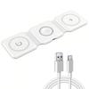 40W 3 In 1 Wireless Charger Pad Stand Magnetic Fast Charging Dock Station for iPhone 16 15 14 13 12 11  X XR  Watch Airpods