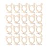 20 Stück Serviettenringe Holz Hühner-Stil Schnalle für Tischdekoration Abendessen Hochzeit Party Bankett Serviettenhalter Kreatives Design