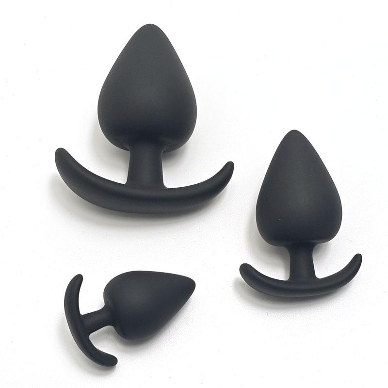 Unisex Silicone Anal Plug 5 Sizes round Butt Plug Wearable Stopper Adult Sex Toy for Men/Women Trainer