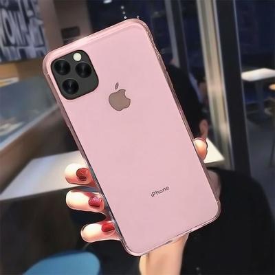 Translucent Pink Silicone Case For iPhone 13