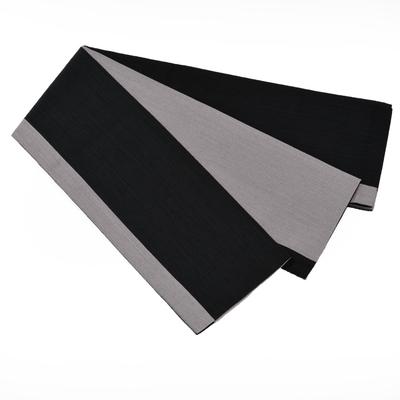 Kiryu-Weberei Wendbarer Yukata-Obi Leinenstil Rand Made in Japan [Tanoshikashi] (Schwarz)