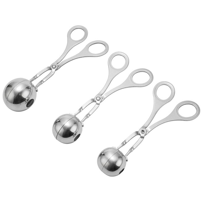 Lžíce na výrobu masových kuliček Nepřilnavý kuchyňský nástroj na vaření masa z nerezové oceli