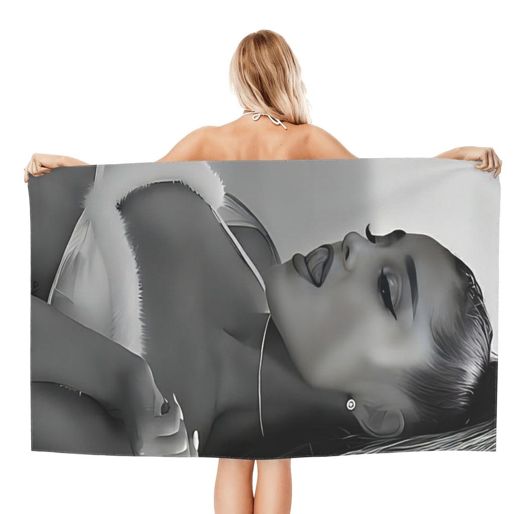 Schnelltrocknendes Mikrofaser-Strandtuch im Stil von Ariana Grande - Tropisches Blumenmuster, Leicht & Super Saugfähig, Ideal zum Schwimmen
